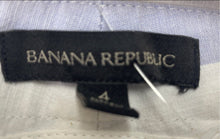 Load image into Gallery viewer, Banana Republic Womens White Purple Striped Wide-Leg Capri Pants Size 4