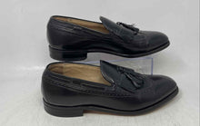 Load image into Gallery viewer, Johnston & Murphy Mens Black Leather Wingtip Tassel Loafer Dress Shoes Size 7