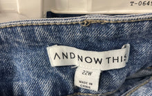 Load image into Gallery viewer, And Now This Womens Blue Denim Stretch Medium Wash Straight Leg Jeans Size 22W