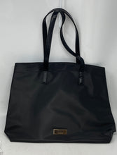 Load image into Gallery viewer, Versace Fragrances Womens Black Bottom Studs Double Strap Medium Tote Purse