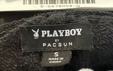 Load image into Gallery viewer, Playboy By Pacsun Adult Black Elastic Waist Drawstring Sweatpants Size Small