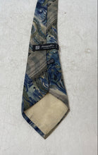 Load image into Gallery viewer, Fumagalli's Mens Blue Printed Pure Silk Adjustable Designer Tie