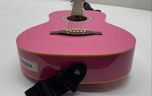 Load image into Gallery viewer, Delentante Daisy Rock Pink 6 String Right Handed Beginner Acoustic Guitar