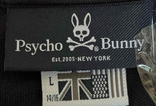 Load image into Gallery viewer, Psycho Bunny Boys Black Orange Short Sleeve Collared Polo Shirt Size L