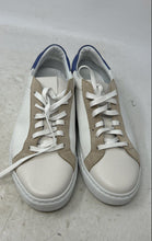 Load image into Gallery viewer, Greats Womens Brooklyn White Blue Leather Lace-Up Low Top Sneaker Shoes Size 8