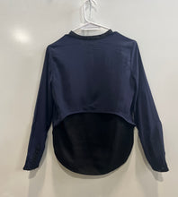 Load image into Gallery viewer, Armani Exchange Womens Blue Long Sleeve High Low Hem Blouse Top Size XXS