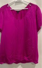 Load image into Gallery viewer, Ann Taylor Womens Pink Short Sleeve Round Neck Casual Blouse Top Size XL