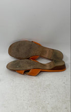 Load image into Gallery viewer, Isaac Mizrahi Womens Orange Leather Open Toe Slip-On Slide Sandals Size 9M