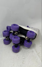 Load image into Gallery viewer, Seneca Girls Rink Master 7040N White And Purple Lace-Up Roller Skates Size 4