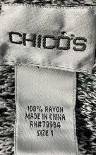 Load image into Gallery viewer, Chico's Womens Black White Long Sleeve Pullover Cardigan Size 1