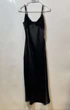Load image into Gallery viewer, Forever 21 Womens Black Sleeveless Sequin Satin Midi Slip Dress Size XS