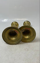 Load image into Gallery viewer, Gold-Tone Brass Vintage Style Twisted Design Pair Of Candlestick Holder