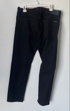 Load image into Gallery viewer, Calvin Klein Mens Black Denim Dark Wash Stretch Straight Leg Jeans Size W36xL32
