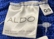 Load image into Gallery viewer, Aldo Womens Blue Knitted Multifunctional Fringed Edge Infinity Scarf Size O/S