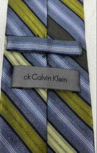 Load image into Gallery viewer, Calvin Klein Mens Multicolor Striped Silk Adjustable Formal Designer Pointed Tie