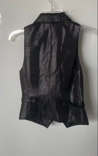Load image into Gallery viewer, Armani Exchange Womens Black Sleeveless Peak Lapel Double-Breasted Vest Size XS