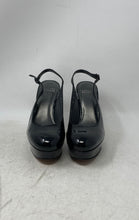 Load image into Gallery viewer, Stuart Weitzman Womens Black Round Toe Slingback Platform Heels Size 6.5M