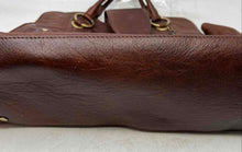 Load image into Gallery viewer, Bolzano Womens Brown Leather Inner Zipped Pocket Double Handle Shoulder Handbag