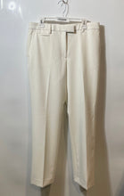 Load image into Gallery viewer, Ann Taylor Womens Off White Pockets Straight Leg Trouser Pants Size 12