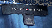 Load image into Gallery viewer, Tommy Hilfiger Womens Blue White Floral Print Pleated Blouse Top Size XS