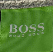 Load image into Gallery viewer, Hugo Boss Mens Gray Striped Short Sleeve Collared Patrick Polo Shirt Size Small