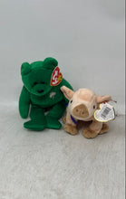 Load image into Gallery viewer, Ty Beanie Baby Collection Knuckles The Pig And Erin The Bear Plush Toys 2 Pcs