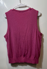 Load image into Gallery viewer, Calvin Klein Womens Pink Knitted Crew Neck Pullover Vest Sweater Size Large