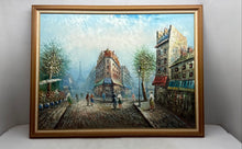 Load image into Gallery viewer, Vintage Parisian Street Scene Framed Art Painting Signed By Caroline Burnett