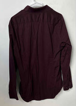 Load image into Gallery viewer, Express Mens Purple Long Sleeve Extra Slim-Fit Stretch Button-Up Shirt Size M