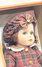 Load image into Gallery viewer, Vintage Kingstate Red Plaid Dress Open Eyes Classic Fashion Play Doll