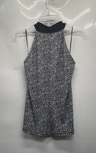 Load image into Gallery viewer, Michael Kors Womens Black White Floral Halter Neck Mini Dress Size Medium