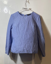 Load image into Gallery viewer, Banana Republic Womens Blue Round Neck Long Sleeve Blouse Top Size S