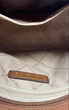 Load image into Gallery viewer, Michael Kors Womens Beige Brown Signature Adjustable Strap Crossbody Handbag