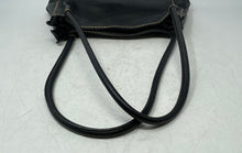 Load image into Gallery viewer, Marco Buggiani Womens Black Leather Inner Pocket Double Handle Shoulder Handbag