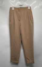 Load image into Gallery viewer, Zara Womens Brown High Waisted Welt Pocket Straight Leg Ankle Pants Size Medium