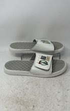 Load image into Gallery viewer, Islide Mens White Boston Celtics Open Toe NBA Champs Slide Sandals Size 10