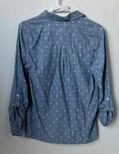 Load image into Gallery viewer, Tommy Hilfiger Womens Blue Polka Dot Boyfriend Fit Tunic Blouse Top Size Medium