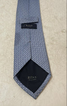 Load image into Gallery viewer, Altea Milano Mens Blue Geometric Keeper Loop Adjustable Pointed Tie