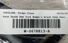 Load image into Gallery viewer, Kate Spade New York Womens Black Gray Leather Shoulder Strap Satchel Purse