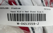 Load image into Gallery viewer, Vans Kids Sk8-Hi 721356 Red White Round Toe Back Zip Sneaker Shoes Size 5