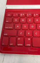Load image into Gallery viewer, Logitech Red Bluetooth Portable Ultra Thin Keyboard Cover Case Untested