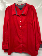 Load image into Gallery viewer, Tommy Hilfiger Mens Red Cotton Long Sleeve Collared Button-Up Shirt Size 3X