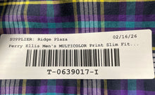Load image into Gallery viewer, Perry Ellis Mens Multicolor Plaid Print Long Sleeve Slim Fit Button-Up Shirt XL