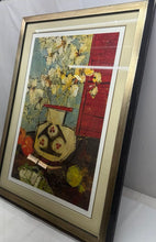Load image into Gallery viewer, O.Maxweller Fleur Square Framed Still Life Floral Vase Fruit Art Painting