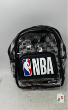 Load image into Gallery viewer, Funko NBA Unisex Clear And Black All Over Print Stadium Backpack With Tags