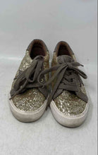 Load image into Gallery viewer, Not Rated Womens Illana Gold-Tone Glitter Lace-Up Sneaker Shoes Size 7.5