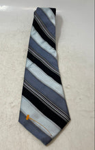Load image into Gallery viewer, Calvin Klein Mens Blue Black Striped Adjustable Long Formal Designer Tie