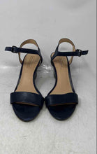 Load image into Gallery viewer, Antonio Melani Womens Blue Leather Open Toe Wedge Ankle Strap Sandals Size 7.5 M