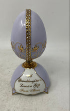 Load image into Gallery viewer, Ardleigh Elliott Heirloom Porcelain Egg Granddaughter's Grace Music Box No.A0871