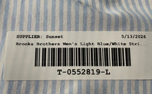 Load image into Gallery viewer, Brooks Brothers Mens Blue White Striped Traditional Fit Dress Shirt Size 15-33